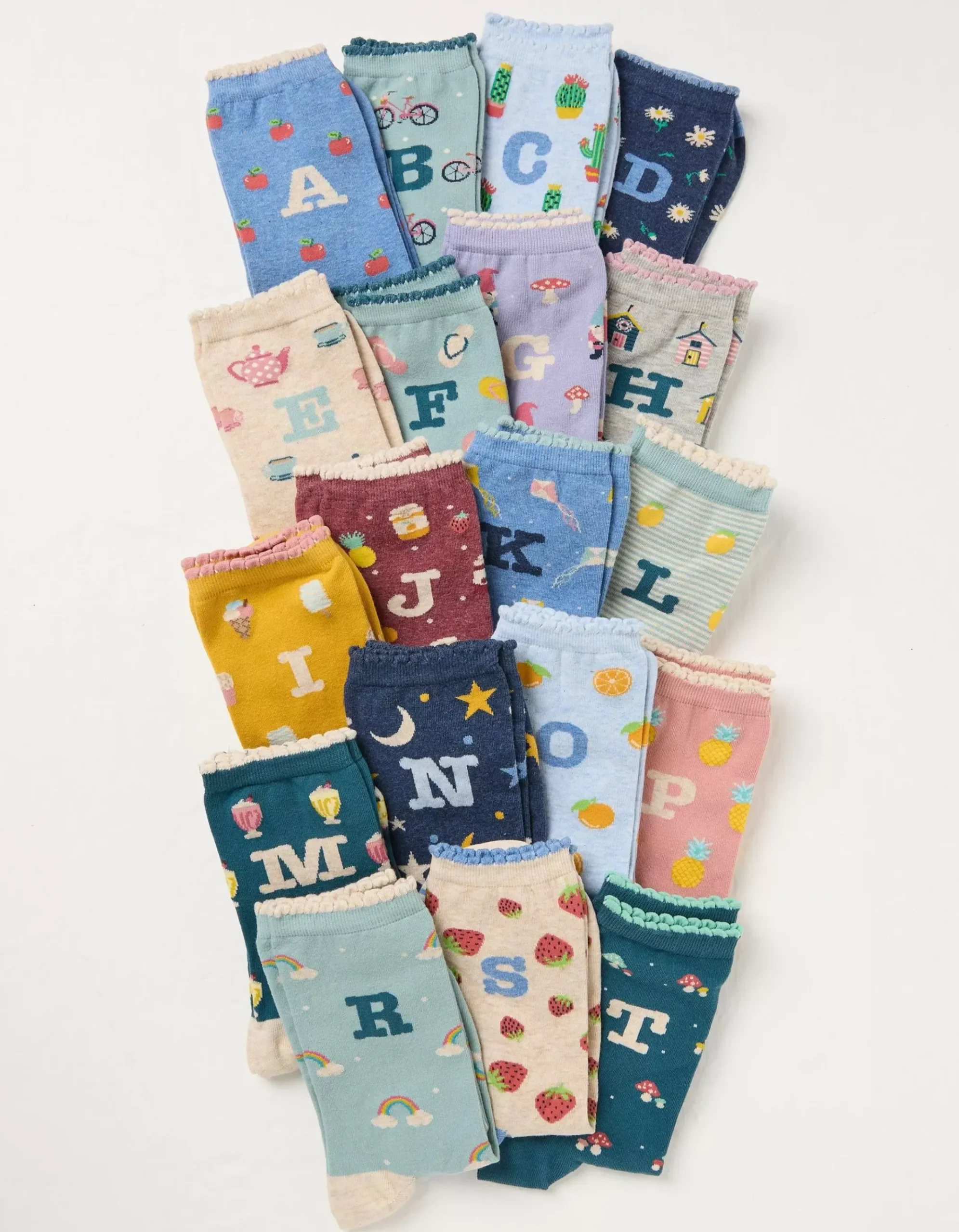 1 Pack Alphabet Socks