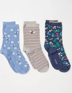 3 Pack Bee Socks In A Box