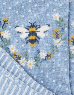 1 Pack Bee Wreath Socks