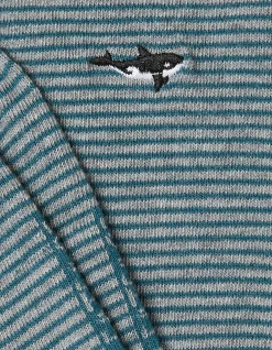 1 Pack Embroidered Whale Socks