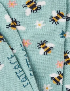 1 Pack Floral Bee Socks
