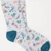 1 Pack Floral Bird Socks