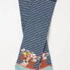 1 Pack Floral Dog Stripe Socks