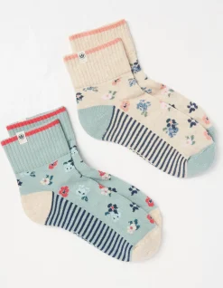 2 Pack Floral Outdoor Boot Socks