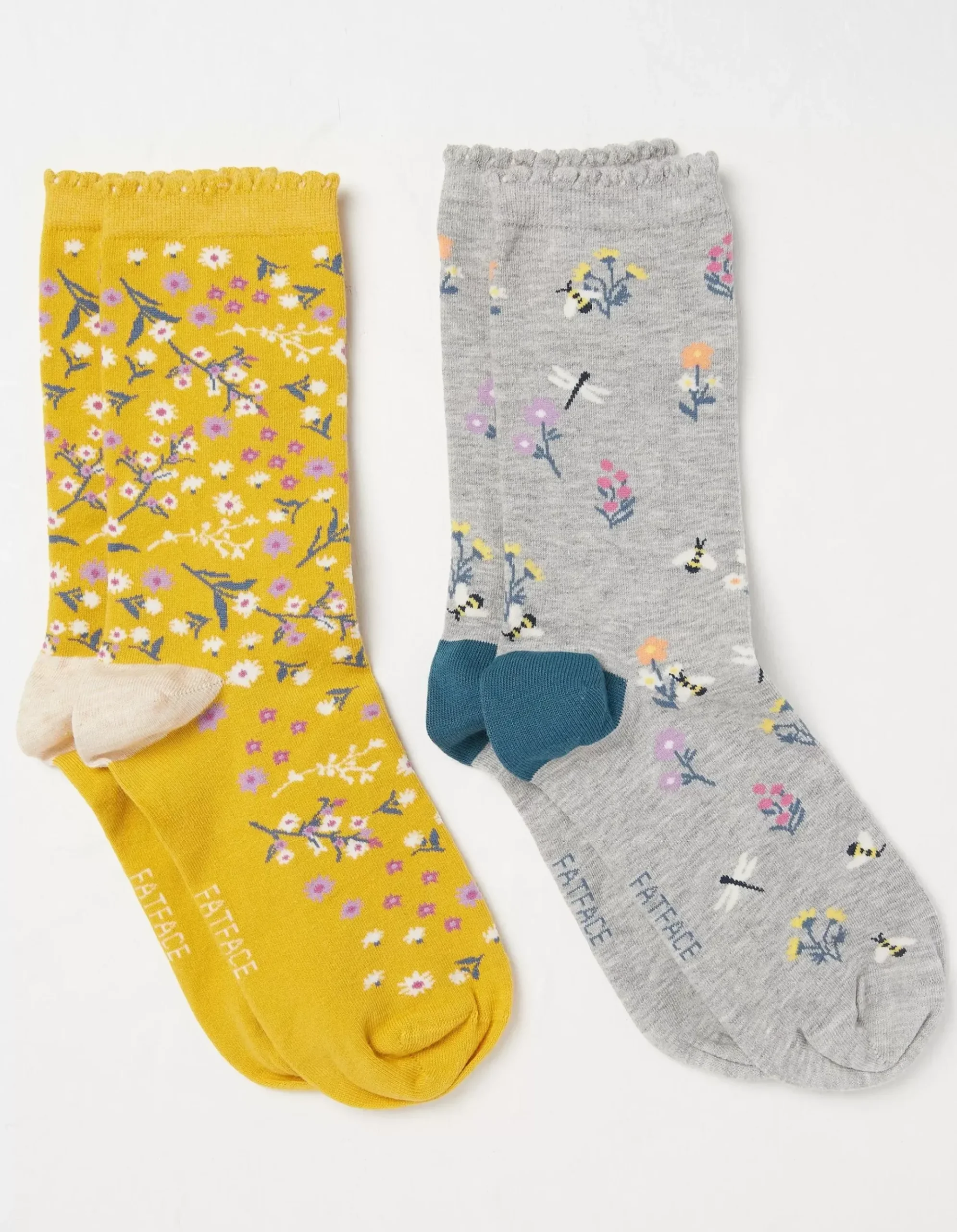 2 Pack Floral Socks In A Box