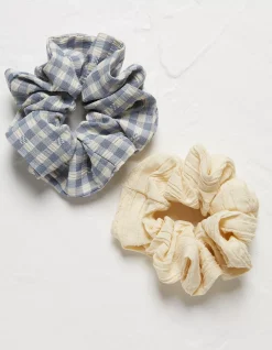 2 Pack Gingham Scrunchie