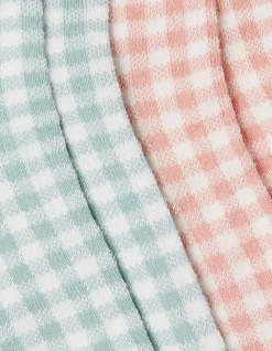 2 Pack Gingham Socks