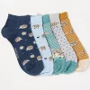 5 Pack Hedgehog Trainer Socks