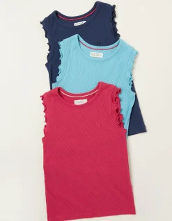 3 Pack Rib Jersey Vests