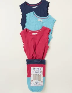3 Pack Rib Jersey Vests
