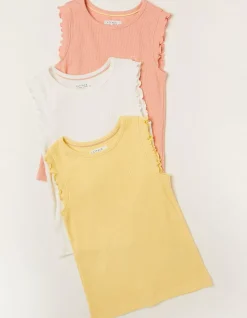 3 Pack Rib Jersey Vests