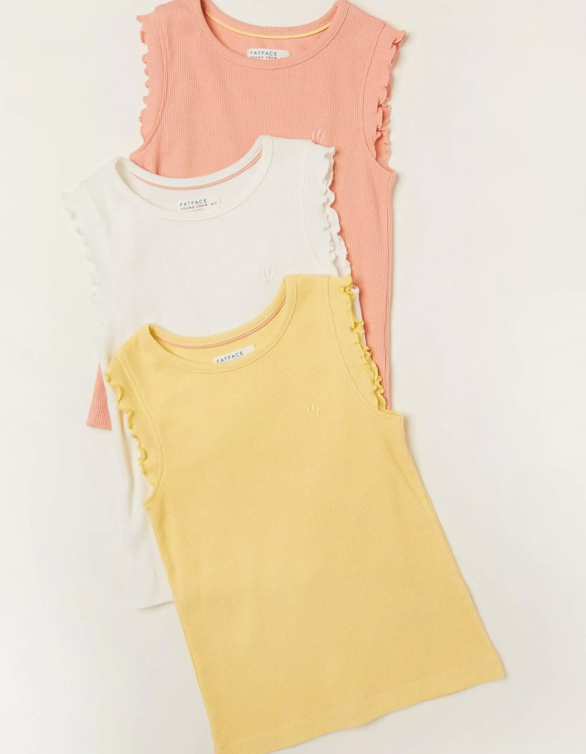 3 Pack Rib Jersey Vests