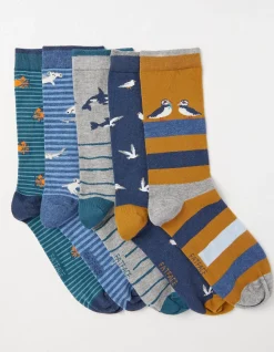 5 Pack Sea Animals Socks