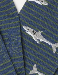 1 Pack Shark Stripe Socks