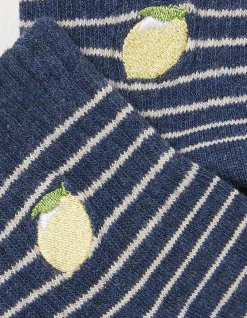 1 Pack Stripe Lemon Socks