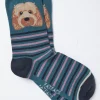 1 Pack Striped Dog Socks