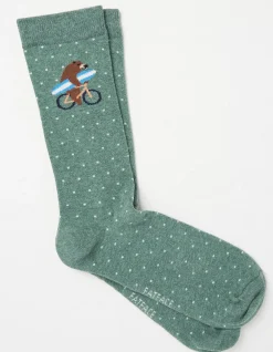 1 Pack Surfing Bear Bike Socks