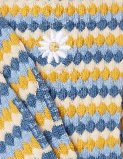 1 Pack Textured Daisy Socks