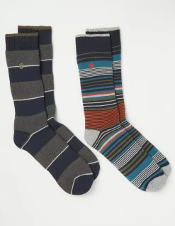 2 Pack Thermal Stripe Boot Socks