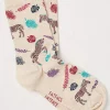 1 Pack Tropical Zebra Socks