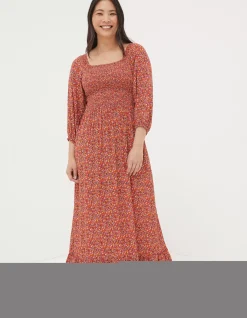 Adele Gradient Floral Midi Dress