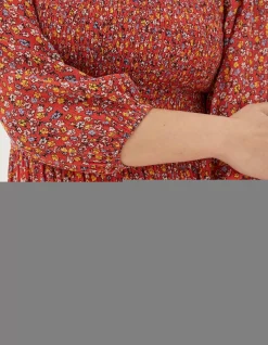 Adele Gradient Floral Midi Dress