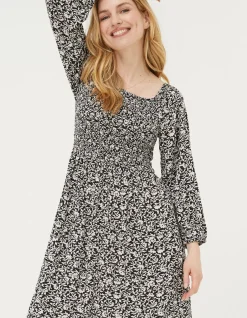 Adele Mono Vines Midi Dress