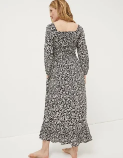 Adele Mono Vines Midi Dress