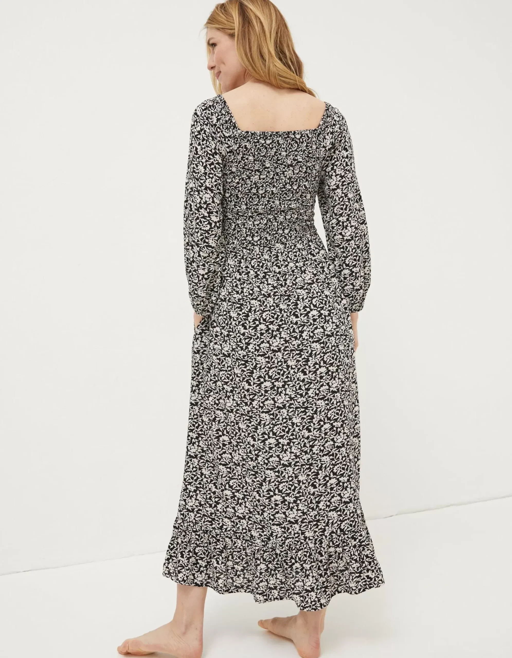 Adele Mono Vines Midi Dress