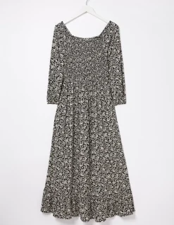 Adele Mono Vines Midi Dress