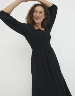Adele Shirred Midi Dress