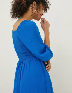 Adele Shirred Midi Dress