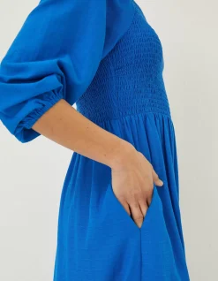 Adele Shirred Midi Dress