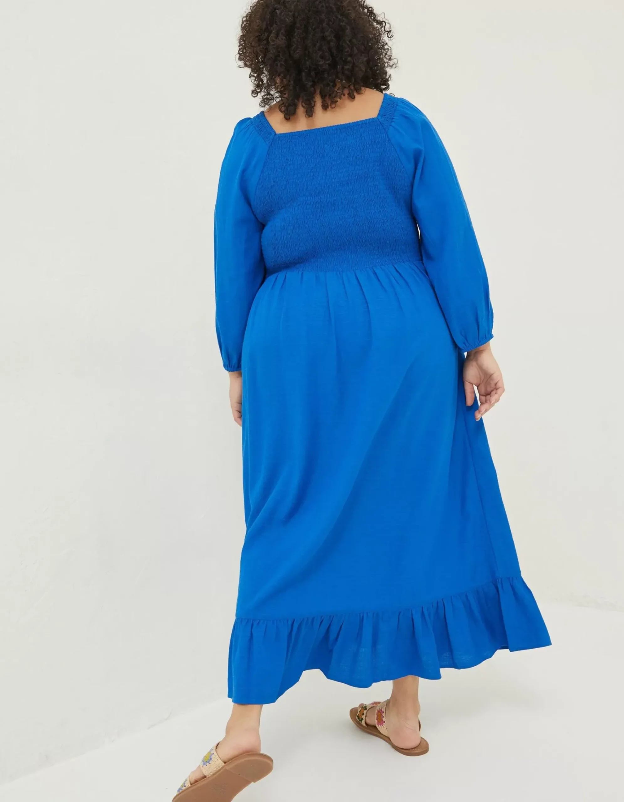 Adele Shirred Midi Dress