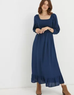 Adele Shirred Midi Dress