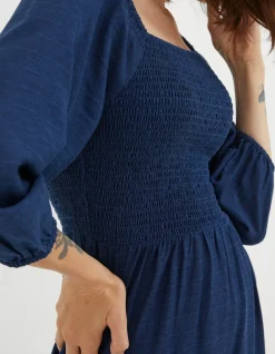 Adele Shirred Midi Dress