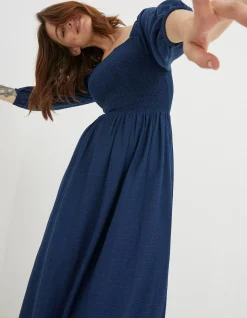 Adele Shirred Midi Dress