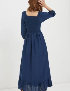 Adele Shirred Midi Dress