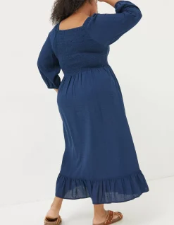 Adele Shirred Midi Dress