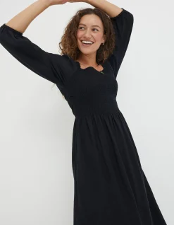 Adele Shirred Midi Dress