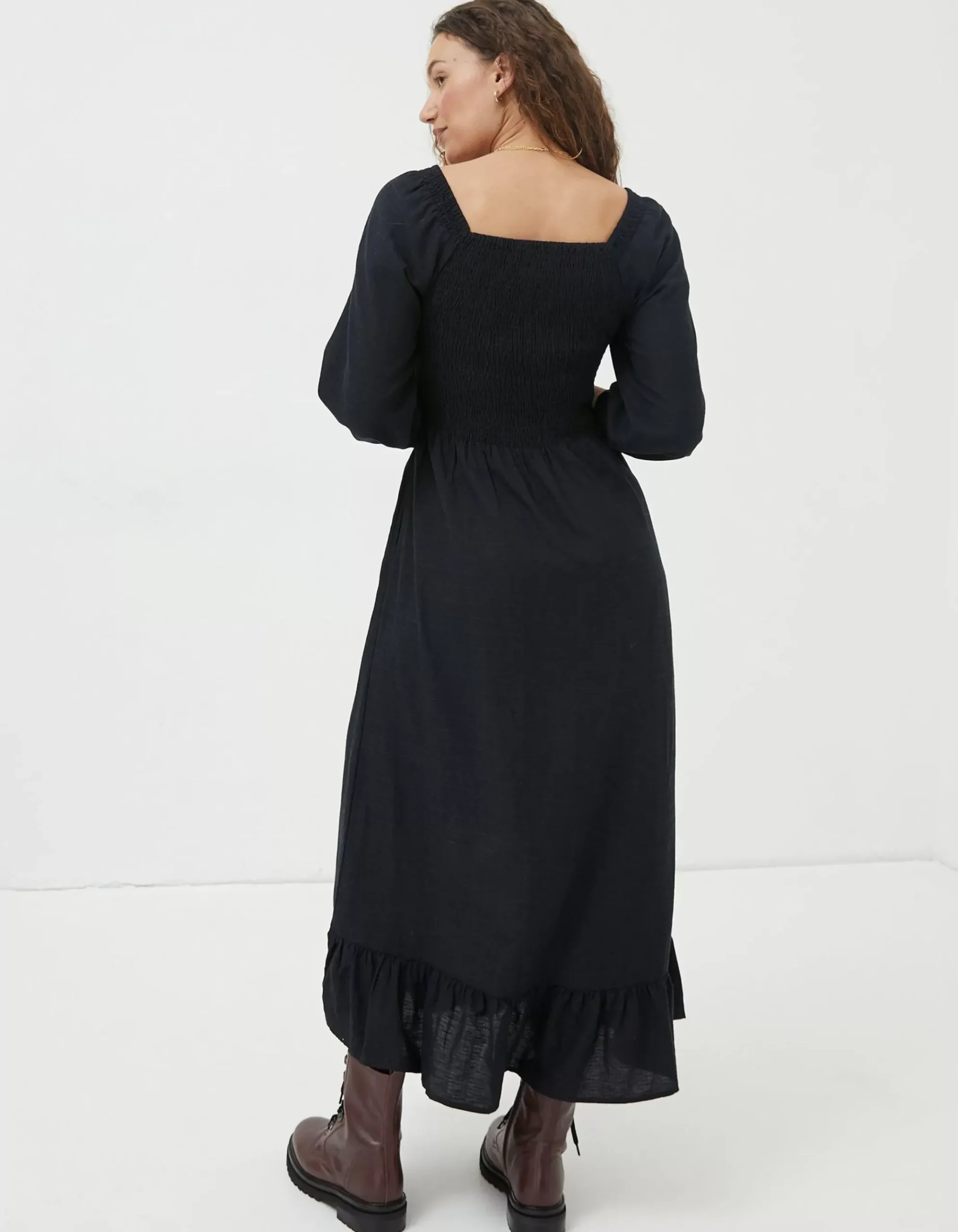 Adele Shirred Midi Dress
