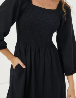 Adele Shirred Midi Dress