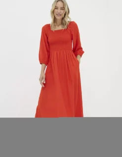 Adele Shirred Midi Dress