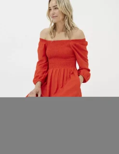 Adele Shirred Midi Dress