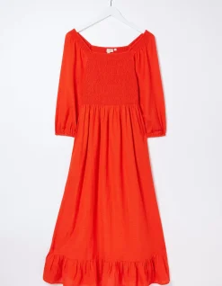 Adele Shirred Midi Dress