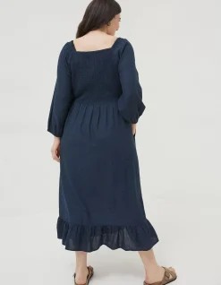 Adele Shirred Midi Dress