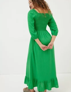 Adele Shirred Midi Dress