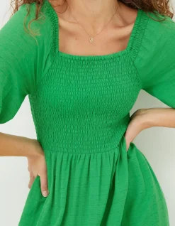 Adele Shirred Midi Dress