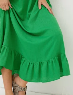 Adele Shirred Midi Dress