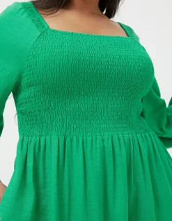 Adele Shirred Midi Dress